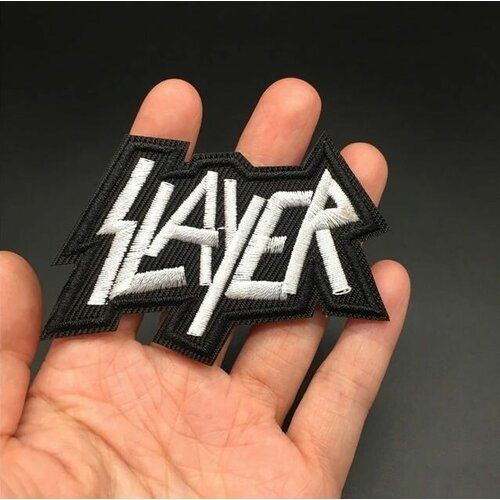 нашивка термо с вышивкой смайлик рок группы nirvana нирвана Нашивка термо с вышивкой группы Slayer