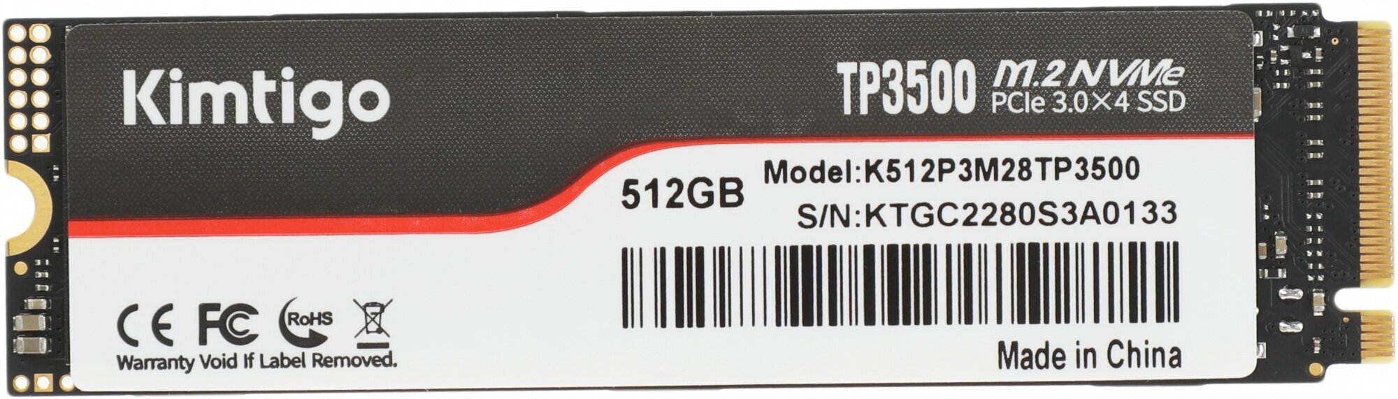 Твердотельный накопитель Kimtigo TP-3500 512Gb PCI-E 3.0 K512P3M28TP3500 - фото №5