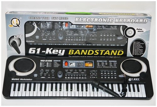 Детский синтезатор с микрофоном, 61 клавиша MQ-6106 — купить в интернет ...