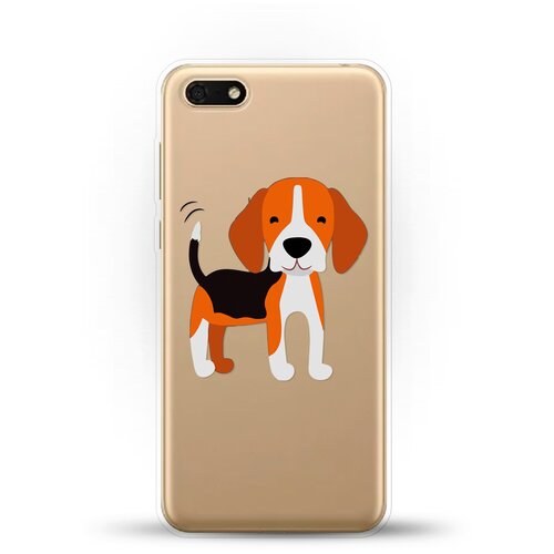 фото Силиконовый чехол довольный бигль на honor 7s andy & paul