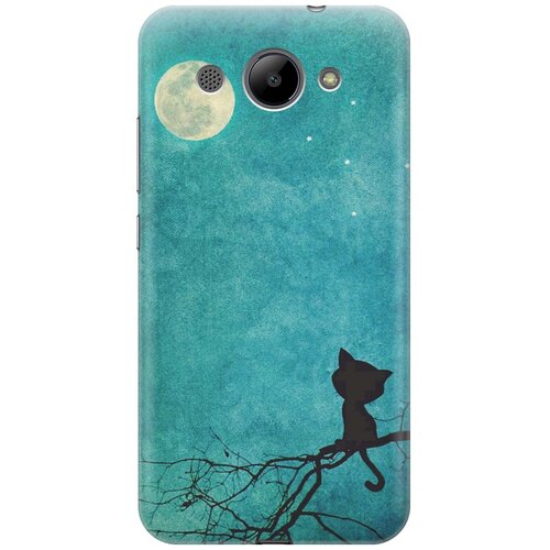 фото Cиликоновый чехол котенок и луна на huawei y3 2017 / хуавей у3 2017 re:pa