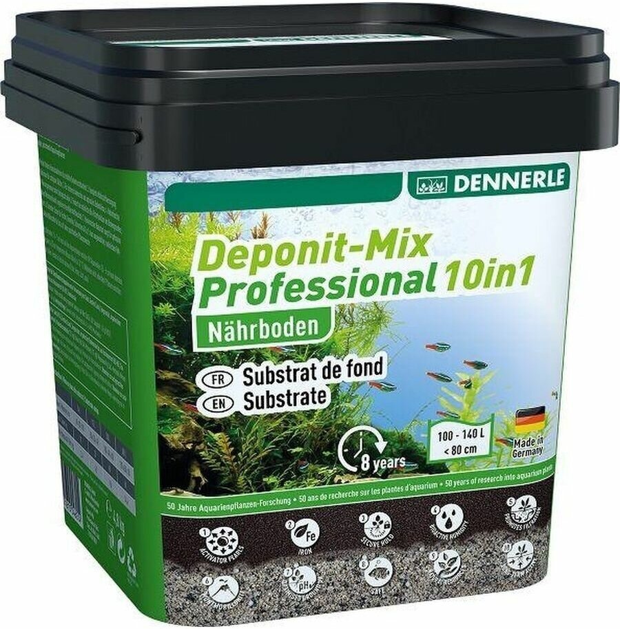 Субстрат питательный Dennerle Deponit Mix Professional 10in 1 4,8кг - фотография № 2