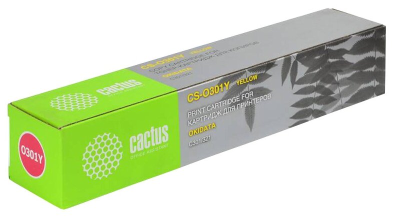 Картридж лазерный Cactus 44973541 CS-O301Y желтый 1500стр. для Oki C301321