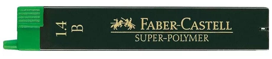 Грифели для механических карандашей Faber-Castell "Super-Polymer", 6шт., 1,4мм, B