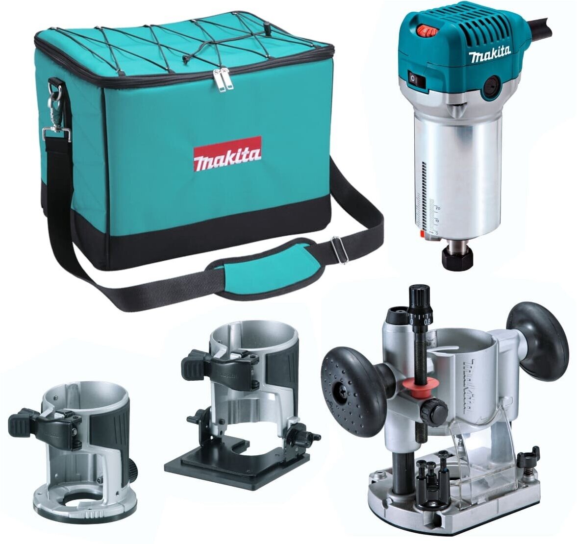 Комбинированный фрезер Makita RT0700CX2 (0.71 кВт, 6/8 мм)