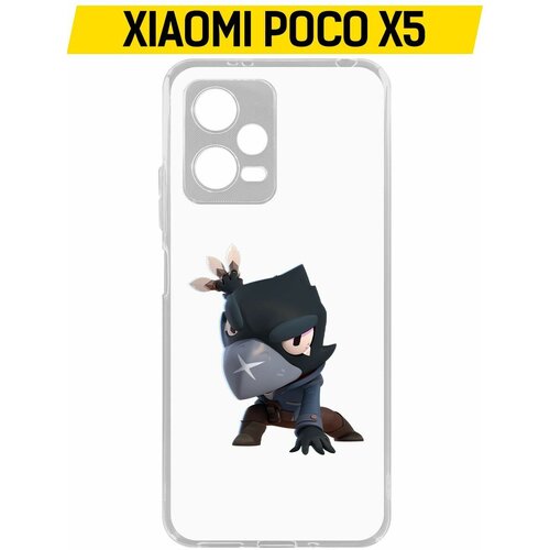 Чехол-накладка Krutoff Clear Case Brawl Stars-Ворон для Xiaomi Poco X5