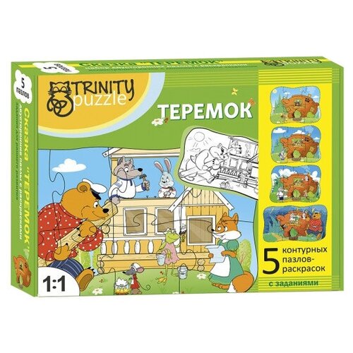 Trinity Puzzle Теремок 2 в 1 Т802, 36 шт. пазл теремок 5 пазла 2 в 1 т802