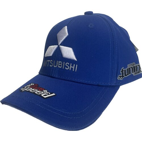 фото Бейсболка бини mitsubishi бейсболка митсубиси кепка mitsubishi, размер 55-58, голубой