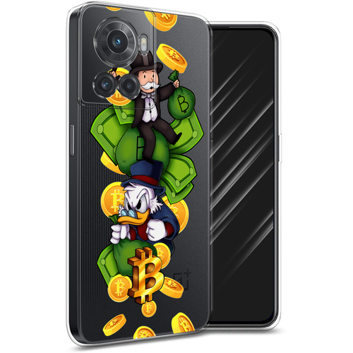 Силиконовый чехол на OnePlus Ace / Ван плюс Эйс Scrooge McDuck and Monopoly, прозрачный силиконовый чехол на oneplus ace pro ван плюс эйс про scrooge mcduck with a gold chain прозрачный