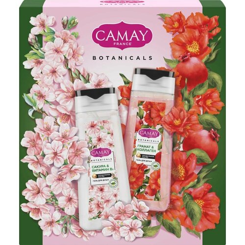 Набор подарочный CAMAY botanicals гель д/душа японск.сакура250мл+цветы граната250мл - 1 упаковка