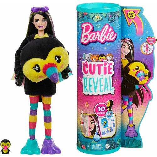 Кукла Барби Barbie Cutie Reveal Doll with Toucan