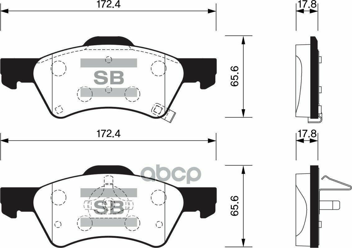 Колодки Торм. пер. Sangsin brake арт. SP1440