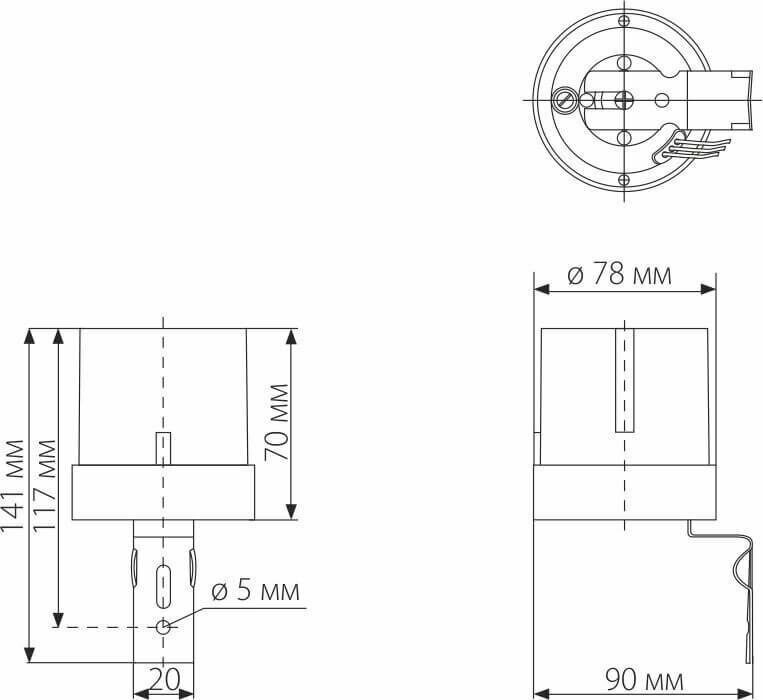 Датчик освещенности Elektrostandard 5500W IP44 Белый SNS-L-07