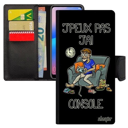 фото Чехол-книжка для смарфона p30 lite, "не могу - у меня приставка!" карикатура шутка utaupia