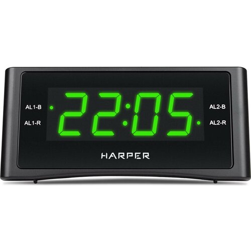 Harper Радиобудильник HARPER HCLK-1006 green led H00002208 радиочасы harper hclk 1006 с будильником