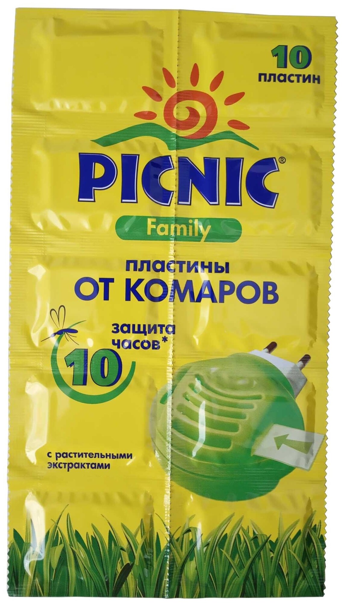 Средство защиты от комаров Picnic Family пластины 10шт 46 00104 02306 4