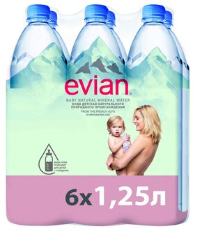 Детская вода Evian, c 0 месяцев