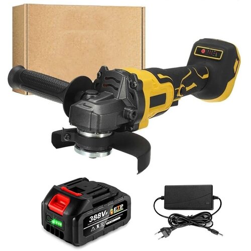 Аккумуляторная бесщеточная УШМ ProTech 10000125 мм c АКБ-1шт 18V 4 Ah Li-ion и зарядкой адаптирована к АКБ Makita 565000₽