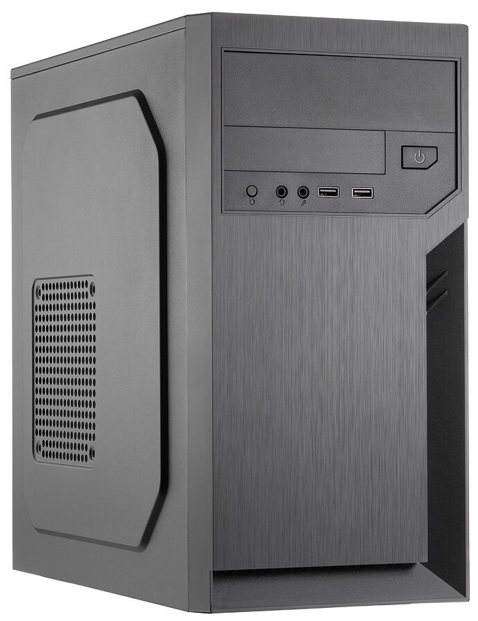 Корпус без блока питания/ Case Foxline FL-702, mATX, 1x5.25EXT, 1x3.5EXT, 2x3.5INT, 2xUSB2.0, HDA, w/o FAN, w/o PSU