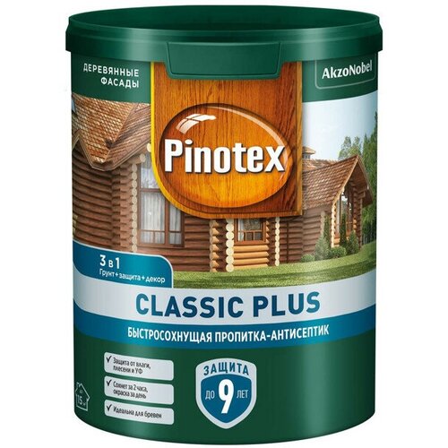 Средство деревозащитное pinotex classic plus 09л лиственница арт5727618 3386₽