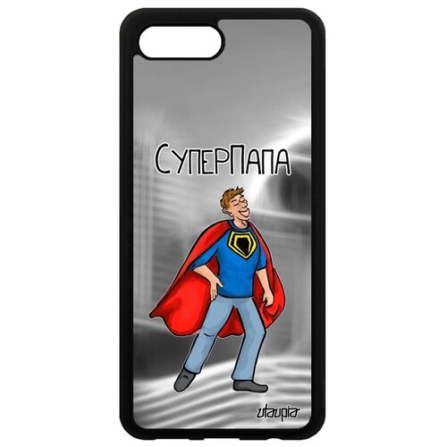фото Чехол для телефона honor 10, "суперпапа" супергерой комикс utaupia