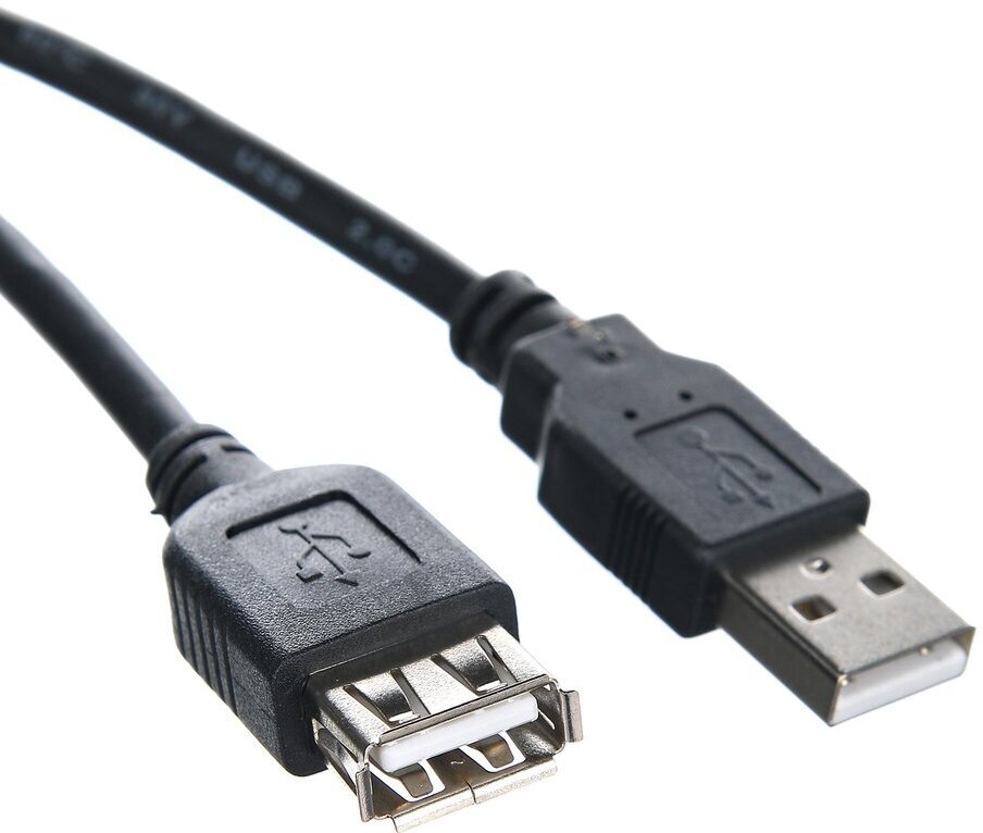 Кабель удлинительный TELECOM USB2.0 Af> 1,5 м черный.