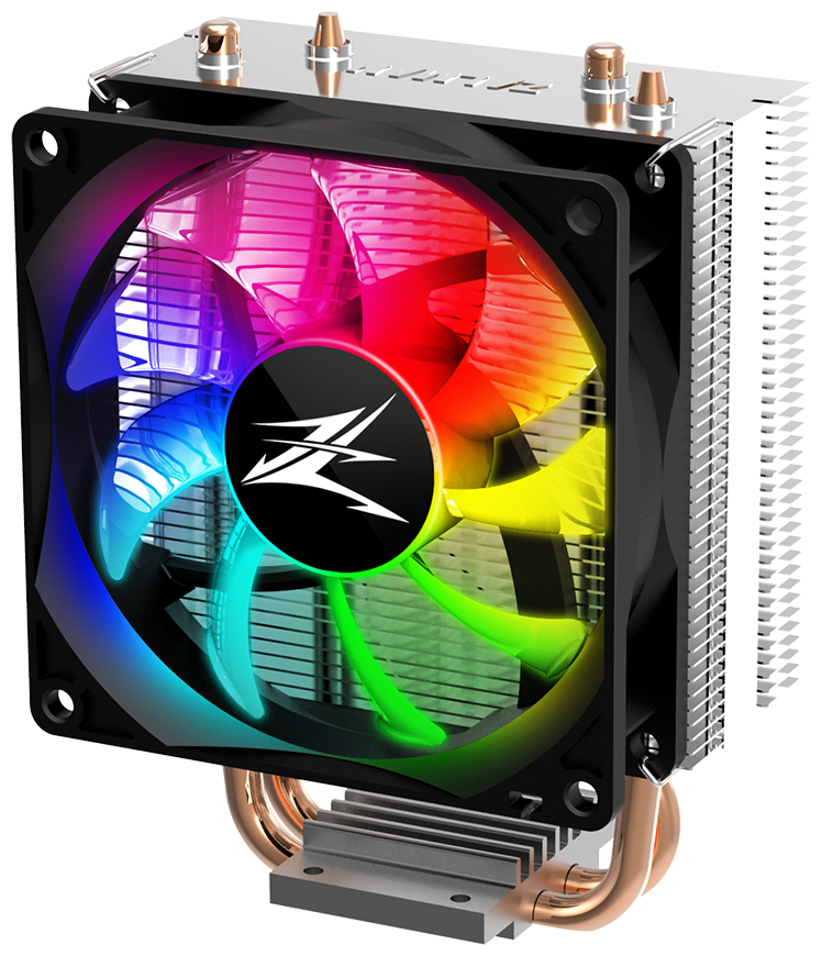 Zalman Cnps4x Rgb, 92mm AutoRGB Fan, 2 Heat Pipes, 4-PIN Pwm, 2000 RPM Max, 28DBA .