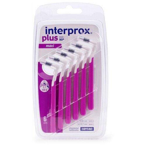Зубной ершик InterProx Plus maxi 2.1, фиолетовый, 6 шт. межзубный ершик interprox plus maxi 6 шт