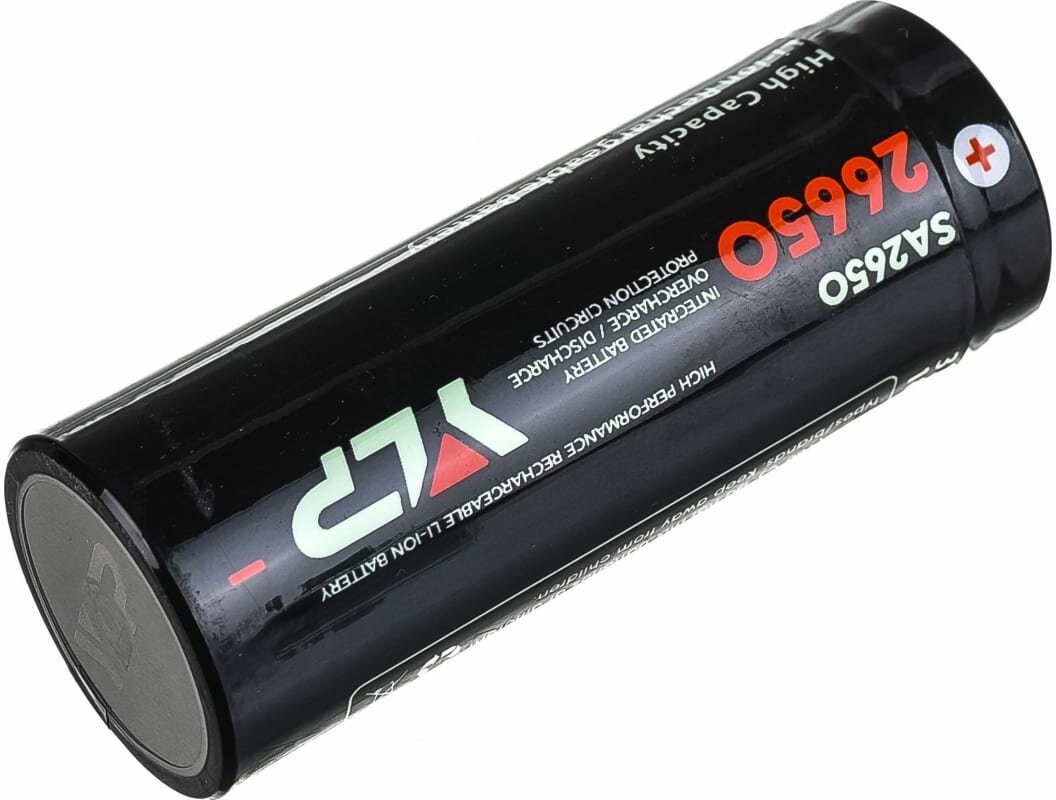 Аккумулятор яркий ЛУЧ YLP SA2650 26650 Li-Ion 37В 5000mAh c защитой + силикон кейс в подарок