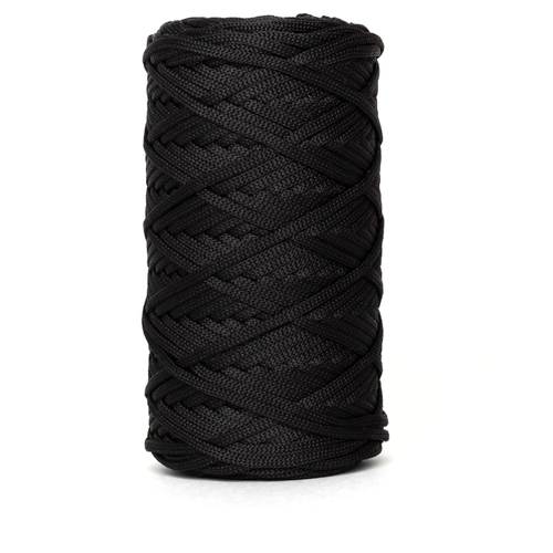 Шнур хозяйственный полиэфирный / 2 мм / 100 метров черный шнур полиэфирный 8 мм 100 метров белый