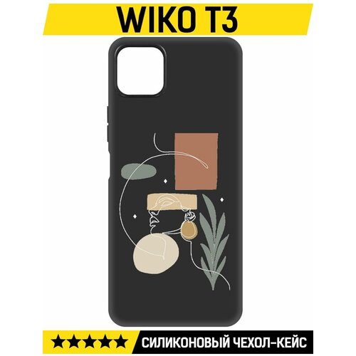 Чехол-накладка Krutoff Soft Case Элегантность для Wiko T3 черный чехол накладка krutoff soft case олень для wiko t3 черный