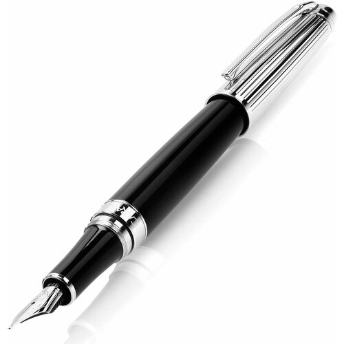 Перьевая ручка CARAN d'ACHE Leman Black Lacquer Rhodium Barrel (CR 4799-289)