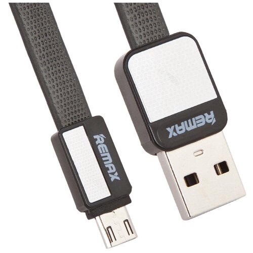 Кабель Remax Platinum USB - microUSB (RC-044m), 1 м, черный кабель remax platinum usb microusb rc 044m золотистый