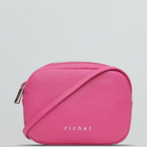 фото Сумка richet повседневная, натуральная кожа, фиолетовый