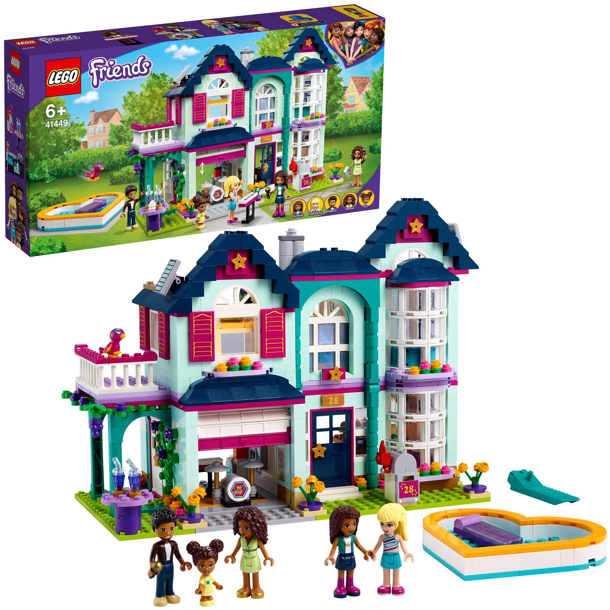 Конструктор LEGO Friends 41449 Дом семьи Андреа - фото №3