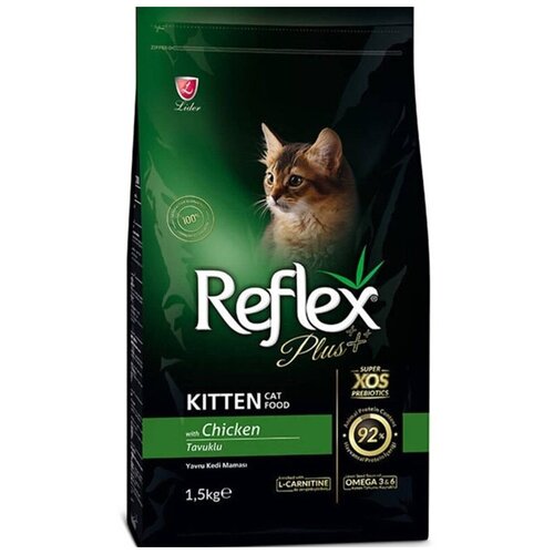 Сухой корм для котят Reflex с курицей 1.5 кг prostar kitten cat chicken сухой корм для котят с цыпленком 1 кг 200 г в подарок