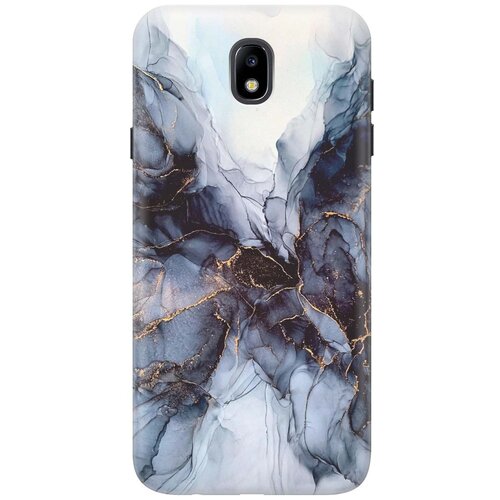 фото Gosso ультратонкий силиконовый чехол-накладка для samsung galaxy j7 (2017) с принтом "черно-белый мрамор"