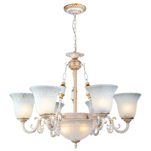 Люстра Arte Lamp Delizia A1032LM-6-3WG, E27, 540 Вт, кол-во ламп: 9 шт., цвет арматуры: белый, цвет плафона: белый