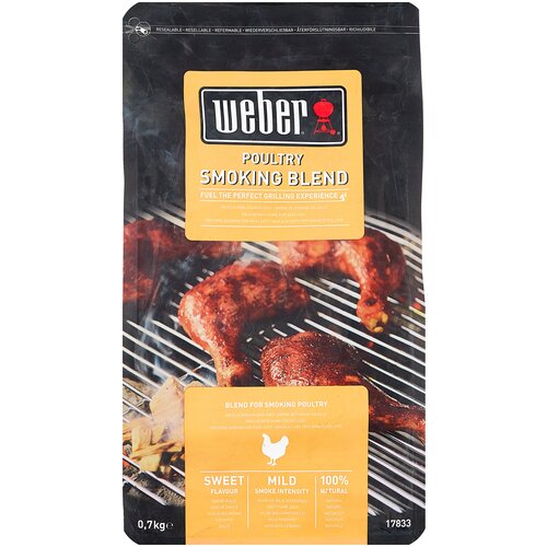 Weber Щепа для копчения, смесь для курицы, 700 г, 0.7 кг, 1 уп. weber щепа для копчения смесь для рыбы 700 г