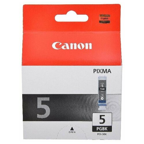 Картридж Canon PGI-5BK (0628B024), 505 стр, черный картридж canon pgi 5bk pgi 5bk 505стр черный