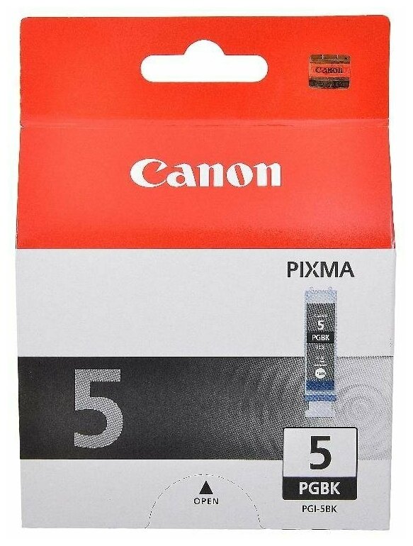 Картридж Canon PGI-5BK (0628B024), 505 стр, черный срок годности до 2019 года без упаковки