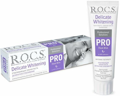 Зубная паста R.O.C.S. Pro Деликатное отбеливание Fresh Mint 135гр