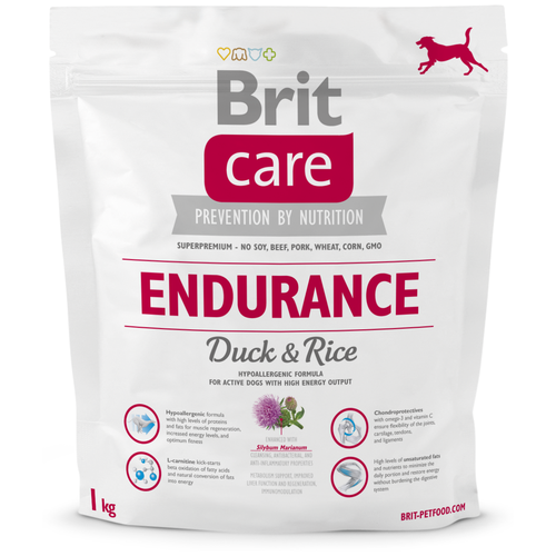 Сухой корм BRIT Care Endurance для активных собак всех пород, утка с рисом 1кг