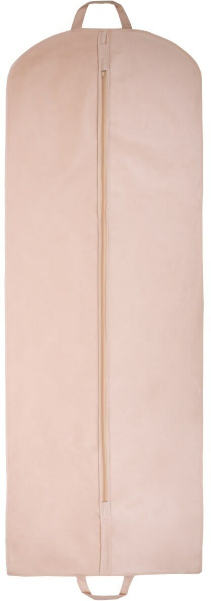 Чехол для одежды, GolD, 170х60, на молнии, с ручкой, спанбонд, тканевый, бежевый - фотография № 3
