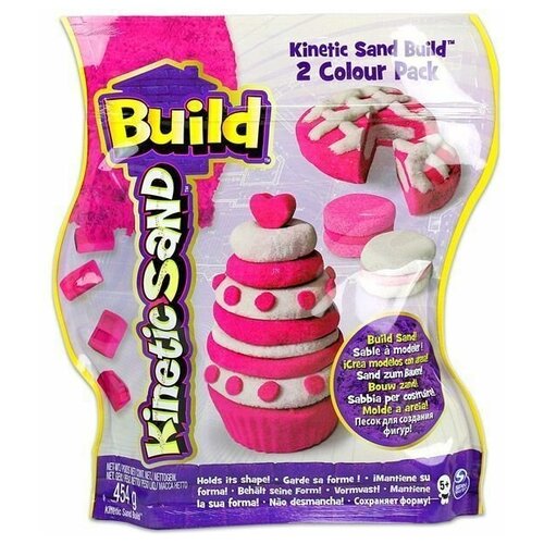 фото Kinetic sand 71428 кинетический песок build - набор из 2 цветов