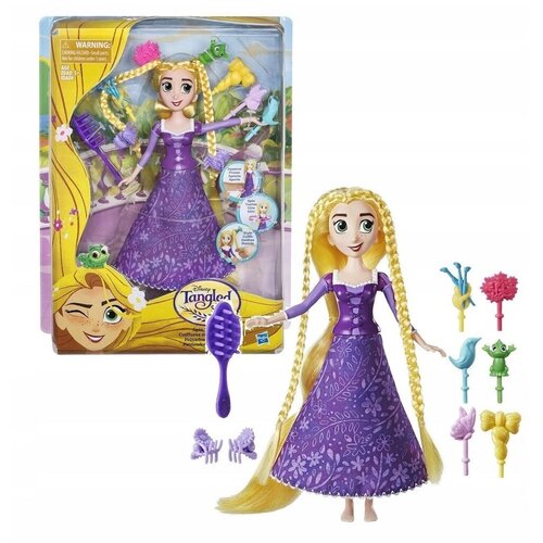 Кукла Disney Princess Rapunzel Рапунцель классическая с модной прической, 21см., аксессуары.