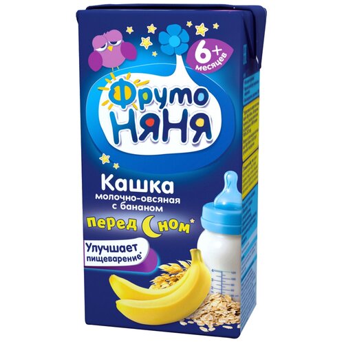 Каша ФрутоНяня молочная овсяная с бананом, с 6 месяцев каша фрутоняня йогуртная 5 злаков с грушей и бананом с 6 месяцев