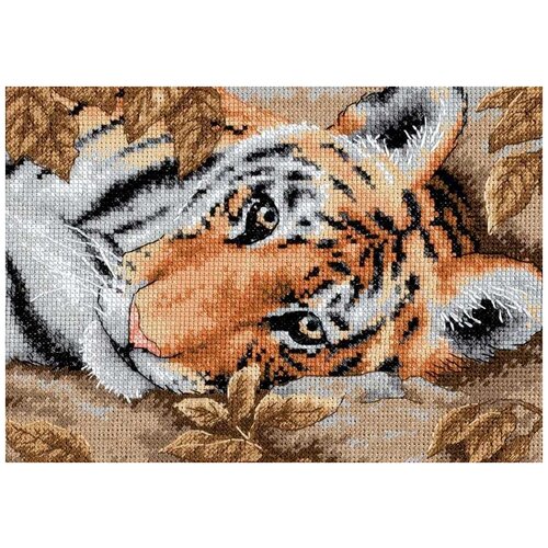 dimensions набор для вышивания притягательный тигр 18 x 13 см 65056 Набор для вышивания «Притягательный тигр», 13x18 см, Dimensions
