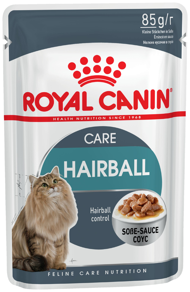 Влажный корм для кошек Royal Canin Hairball для вывода шерсти 12 шт. х 85 г (кусочки в соусе)