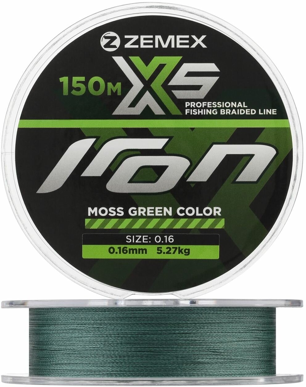 Шнур плетеный Zemex Iron X5 0,16мм 150м (moss green)